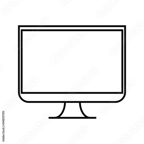 computer monitor vector illustration on white background.