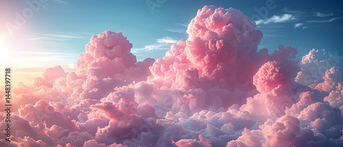 Pink Sunset Cloudscape.