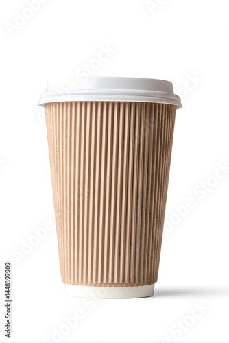 Wallpaper Mural Paper coffee cup floating in mid-air, mock up isolated on white background
 Torontodigital.ca