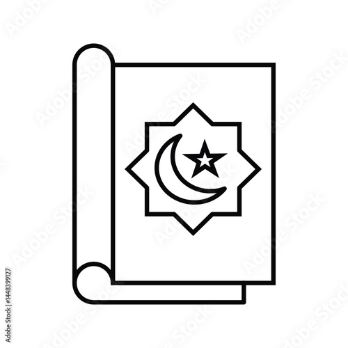 Quran icon . for mobile concept and web design on white background