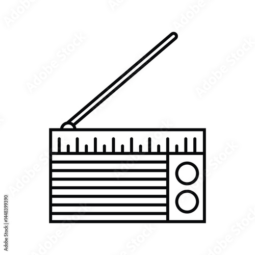 Radio icon. sign for mobile concept and web design. vector illustration