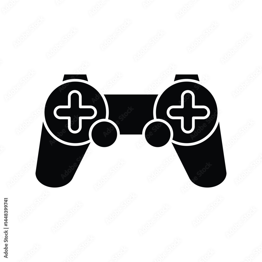 Obraz premium game controller vector icon. joystick icon. technology and entertainment, vector graphics. vector illustration