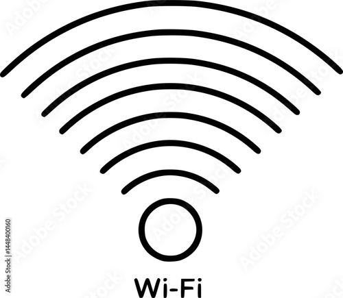 WiFi Vector Icon. Internet symbol. Wi-fi logo