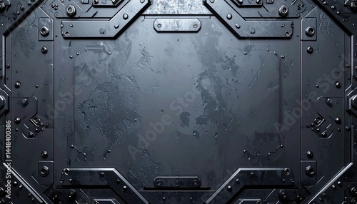 Gears engineering mechanics industry concept. Metallic surface with industrial textures and patterns.