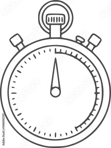 Stopwatch silhouette vector illustration
