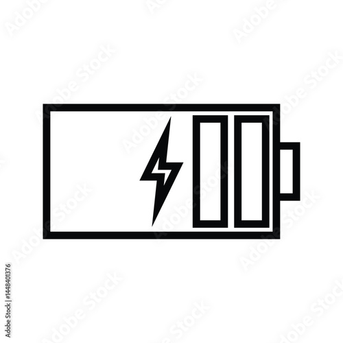 battery vector icon. Battery load icon. vector illustration on white background.