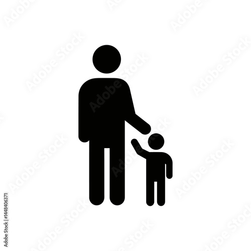 Fatherhood icon illustrating parental guidance and family connection concept