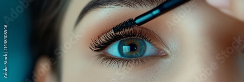 A professional makeup application process.