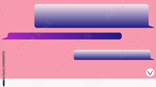 Digital communication in chat applications. Animation 2D