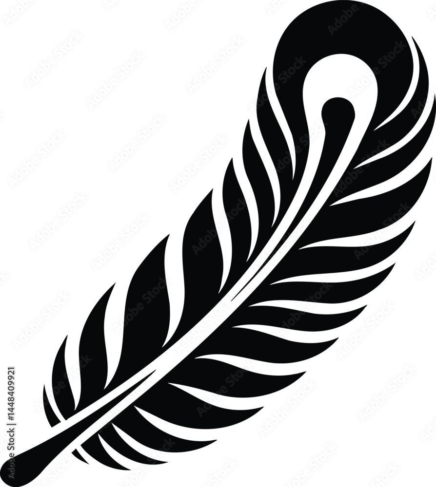 Obraz premium Ancient Egyptian Feather Symbol