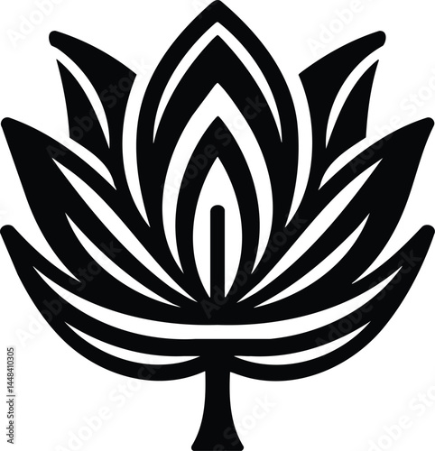 Ancient Egyptian closed lotus symbol