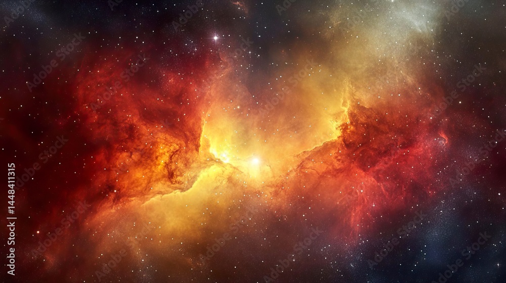 Naklejka premium Glowing Nebula Cloud