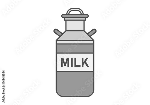 Garrafa gris de leche de vaca