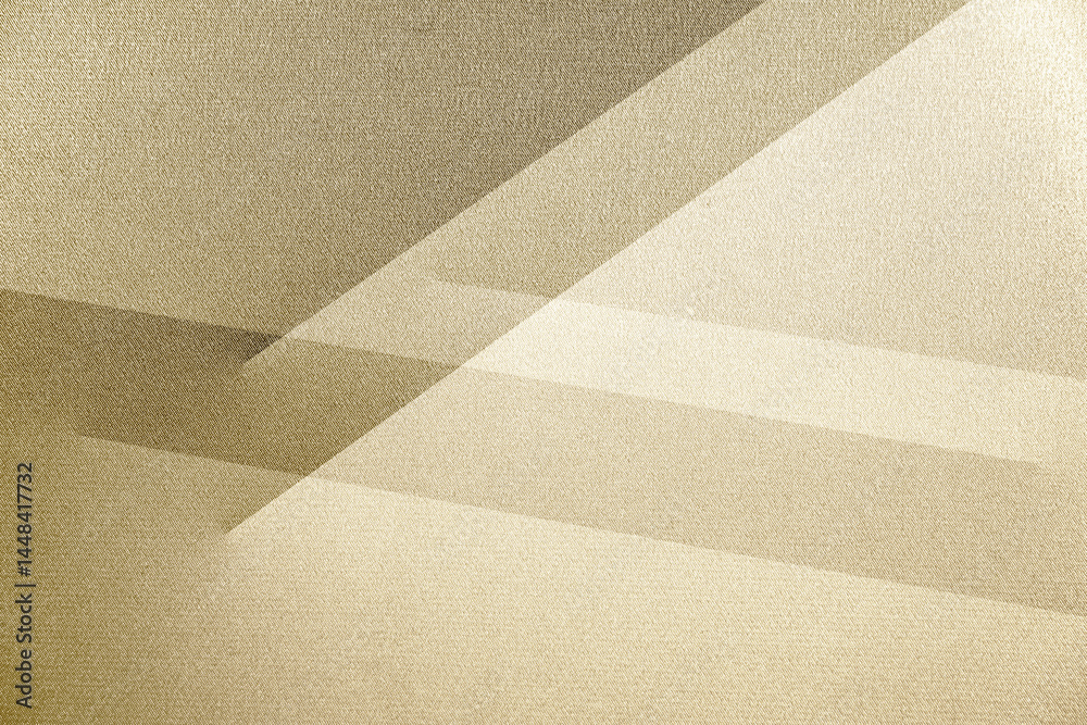 Light pastel soft pale brown gold golden champagne beige white abstract background. Geometric shape. Line triangle angle. Grunge noise grain mesh. Business technology premium. Blank template design.