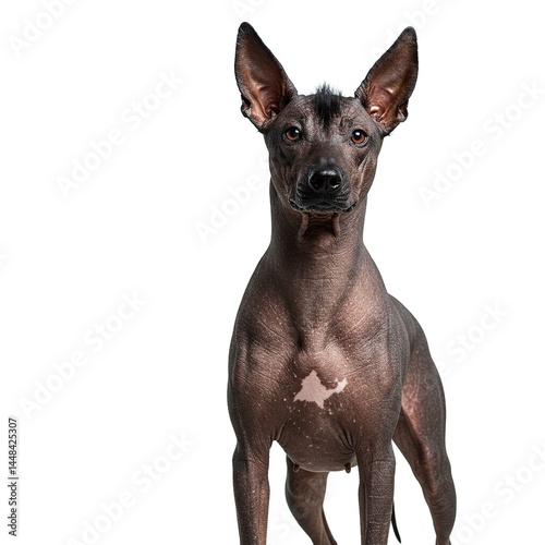 Xoloitzcuintli Dog Breed Portrait Closeup Studio Shot