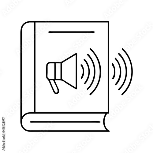 audiobook with sound waves icon, audiobook with sound waves vector illustration-simple illustration of audiobook with sound waves, perfect for audiobook with sound waves logos and icons