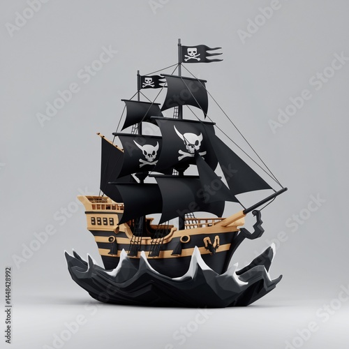 pirate ship miniature 