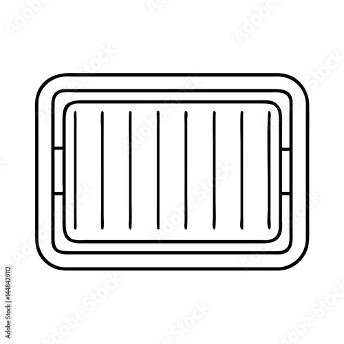 baking tray icon, baking tray vector illustration-simple illustration of baking tray, perfect for baking tray logos and icons