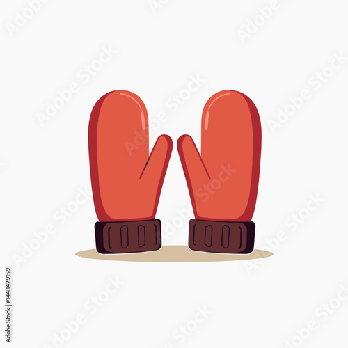 red boxing gloves cartoon illustration