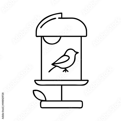 bird feeder icon, bird feeder vector illustration-simple illustration of bird feeder, perfect for bird feeder logos and icons