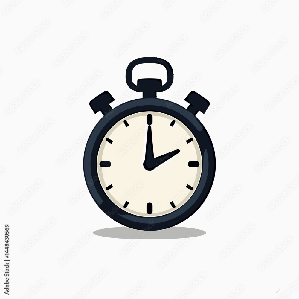 digital clock icon with second hand white and black illustration digital clock icon with second hand white and black illustration
