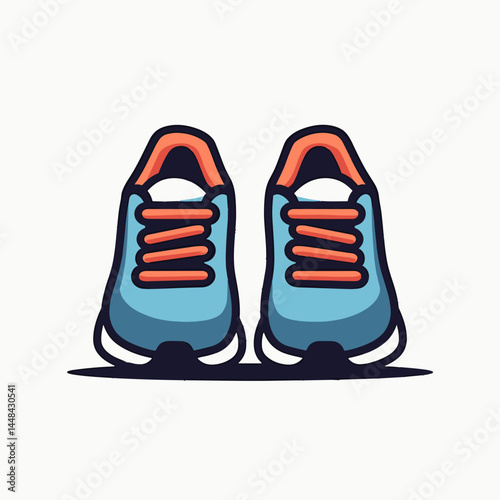 colorful pair of sneakers with laces