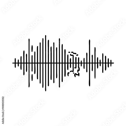 bird song spectrogram icon, bird song spectrogram vector illustration-simple illustration of bird song spectrogram, perfect for bird song spectrogram logos and icons