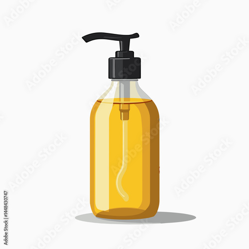 yellow hand soap in pump bottle
