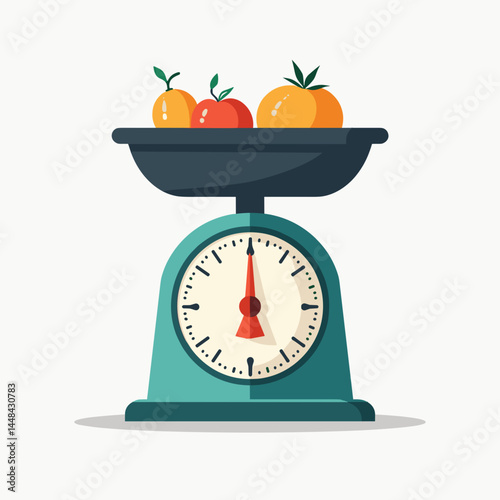 fresh produce weighing scale illustration