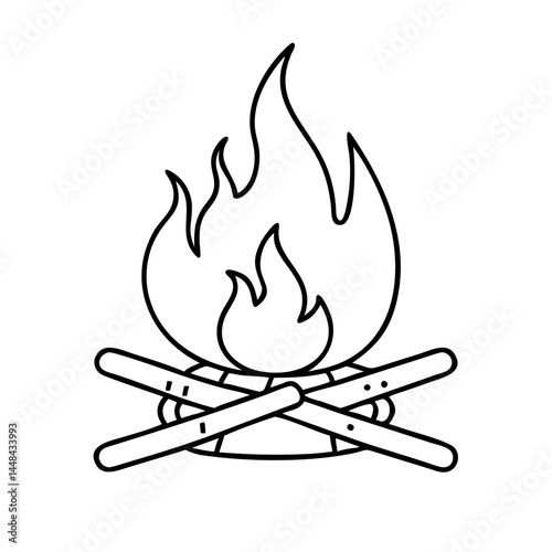 campground fire pit icon, campground fire pit vector illustration-simple illustration of campground fire pit, perfect for campground fire pit logos and icons