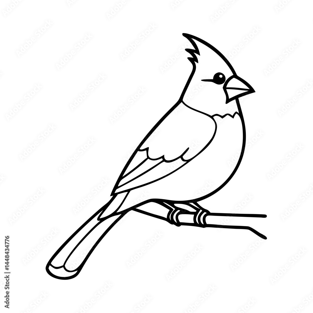 Obraz premium cardinal perched icon, cardinal perched vector illustration-simple illustration of cardinal perched, perfect for cardinal perched logos and icons
