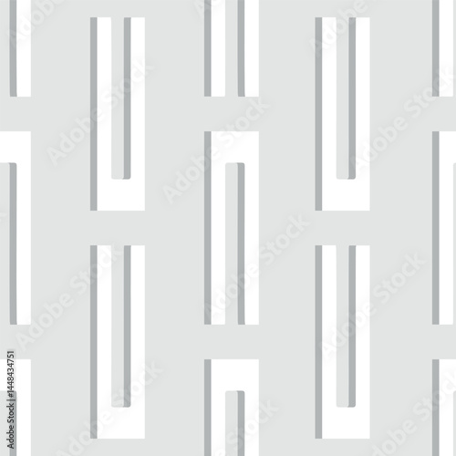 Vector seamless pattern with vertical abstract elements