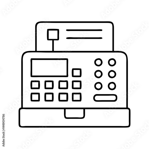 cash register icon, cash register vector illustration-simple illustration of cash register, perfect for cash register logos and icons
