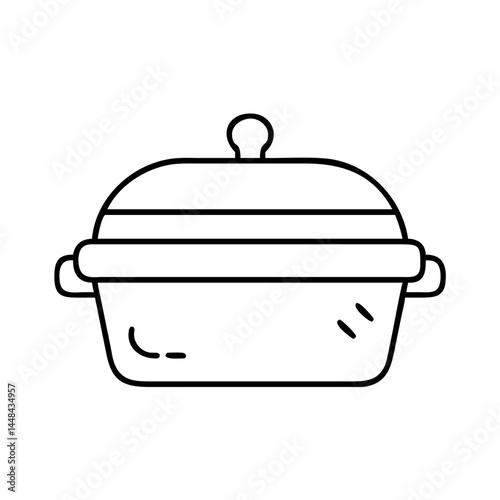 casserole dish icon, casserole dish vector illustration-simple illustration of casserole dish, perfect for casserole dish logos and icons