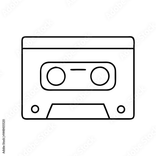 cassette tape icon, cassette tape vector illustration-simple illustration of cassette tape, perfect for cassette tape logos and icons
