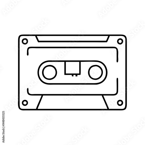 cassette tape icon, cassette tape vector illustration-simple illustration of cassette tape, perfect for cassette tape logos and icons