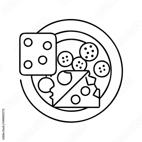 cheese platter icon, cheese platter vector illustration-simple illustration of cheese platter, perfect for cheese platter logos and icons