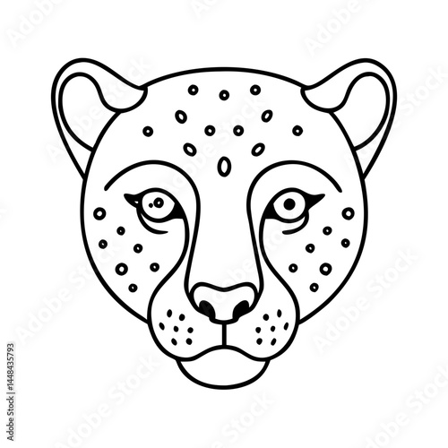 cheetah s face close up icon, cheetah s face close up vector illustration-simple illustration of cheetah s face close up, perfect for cheetah s face close up logos and icons