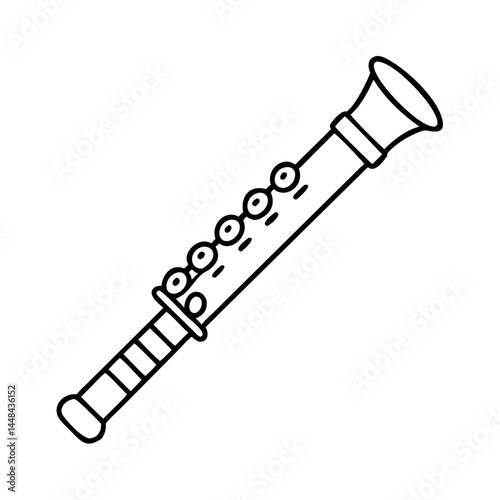 clarinet icon, clarinet vector illustration-simple illustration of clarinet, perfect for clarinet logos and icons