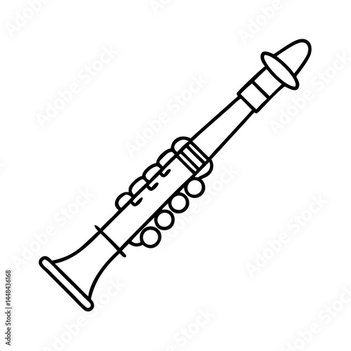clarinet icon, clarinet vector illustration-simple illustration of clarinet, perfect for clarinet logos and icons