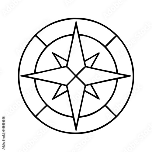 compass rose icon, compass rose vector illustration-simple illustration of compass rose, perfect for compass rose logos and icons