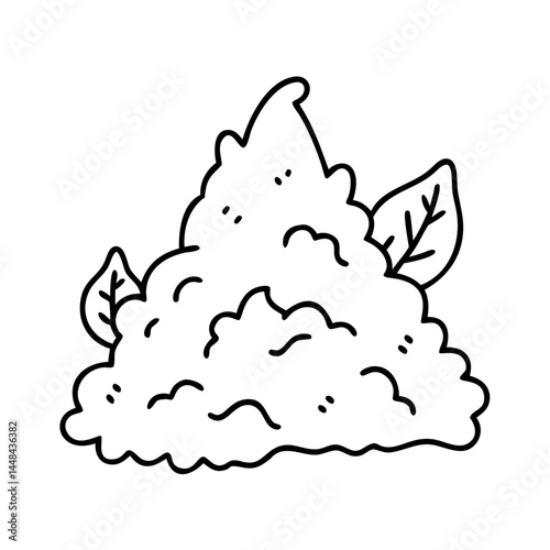 compost heap icon, compost heap vector illustration-simple illustration of compost heap, perfect for compost heap logos and icons