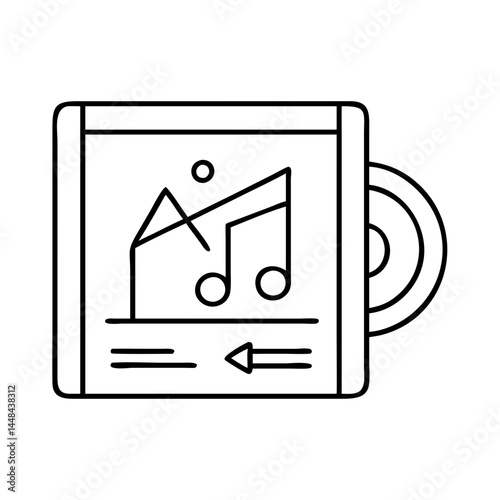 music album cover icon, music album cover vector illustration-simple illustration of music album cover, perfect for music album cover logos and icons