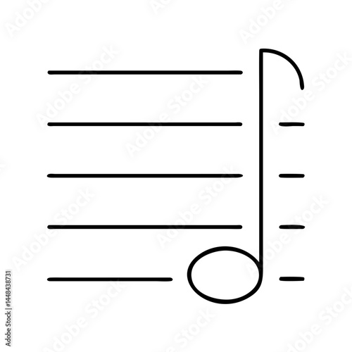 music notation icon, music notation vector illustration-simple illustration of music notation, perfect for music notation logos and icons