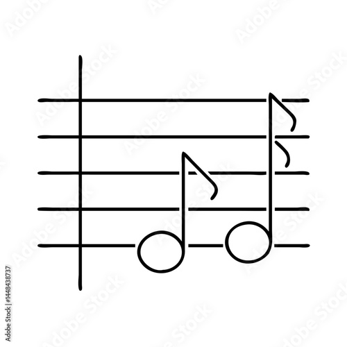 music notation icon, music notation vector illustration-simple illustration of music notation, perfect for music notation logos and icons
