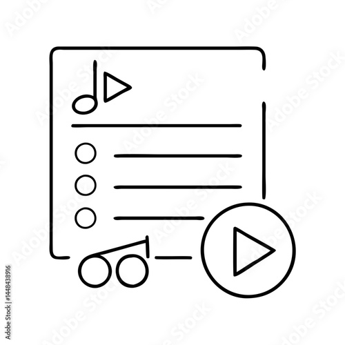 music playlist icon, music playlist vector illustration-simple illustration of music playlist, perfect for music playlist logos and icons