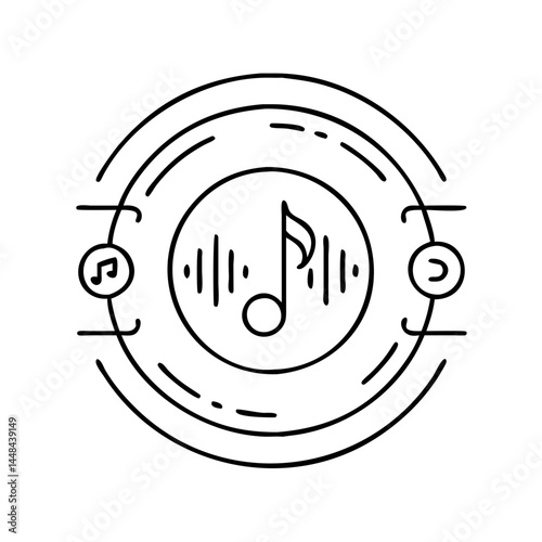 music streaming service icon, music streaming service vector illustration-simple illustration of music streaming service, perfect for music streaming service logos and icons