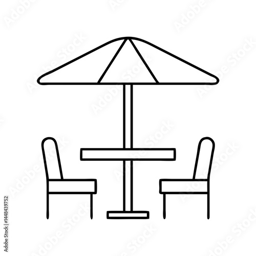 outdoor cafe table icon, outdoor cafe table vector illustration-simple illustration of outdoor cafe table, perfect for outdoor cafe table logos and icons