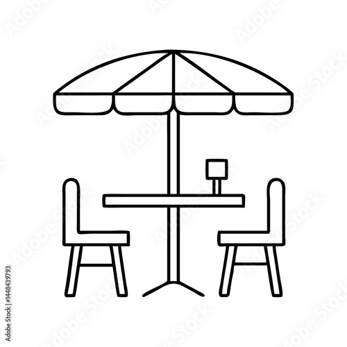 outdoor cafe table icon, outdoor cafe table vector illustration-simple illustration of outdoor cafe table, perfect for outdoor cafe table logos and icons