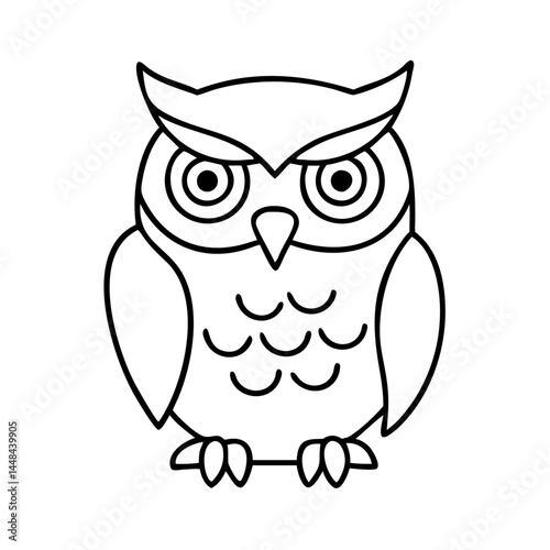 owl icon, owl vector illustration-simple illustration of owl, perfect for owl logos and icons
